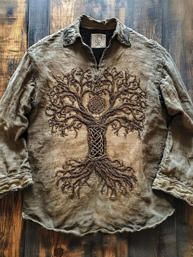 Summer Men's Linen Short Sleeve Loose Casual Sweatshirt