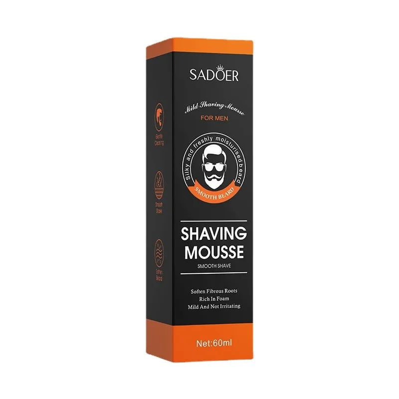 60ml Men's Shaving Mousse Mild Not Irritaing Clean Smooth Soften Sideburn Beard Shaving Cream For Man Grooming Accessories
