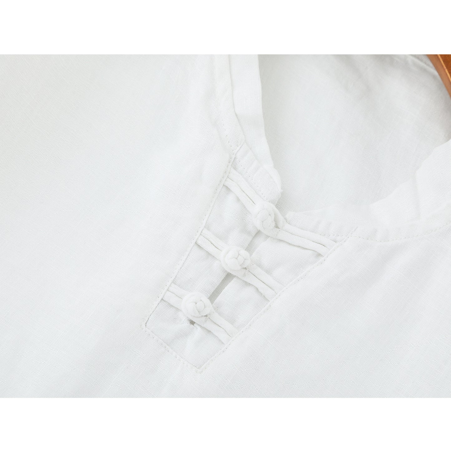 Make 20 Spring And Summer Chinese Linen Shirt Men'S Stand-Up Collar Button Linen Shirt Simple