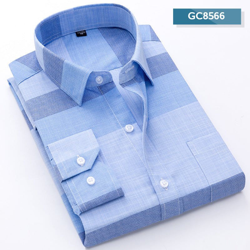 Faux linen men's shirt