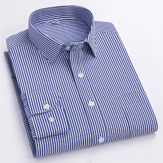 Faux linen men's shirt