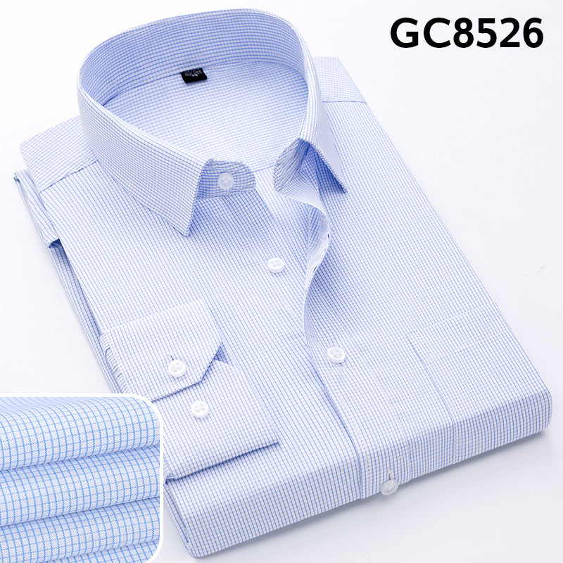 Faux linen men's shirt