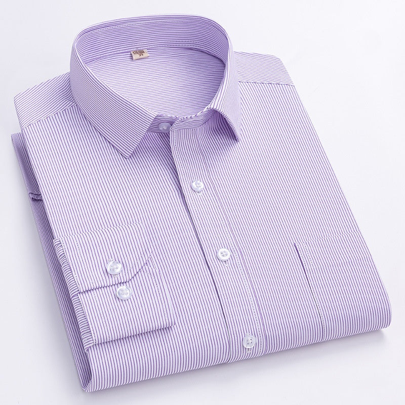 Faux linen men's shirt