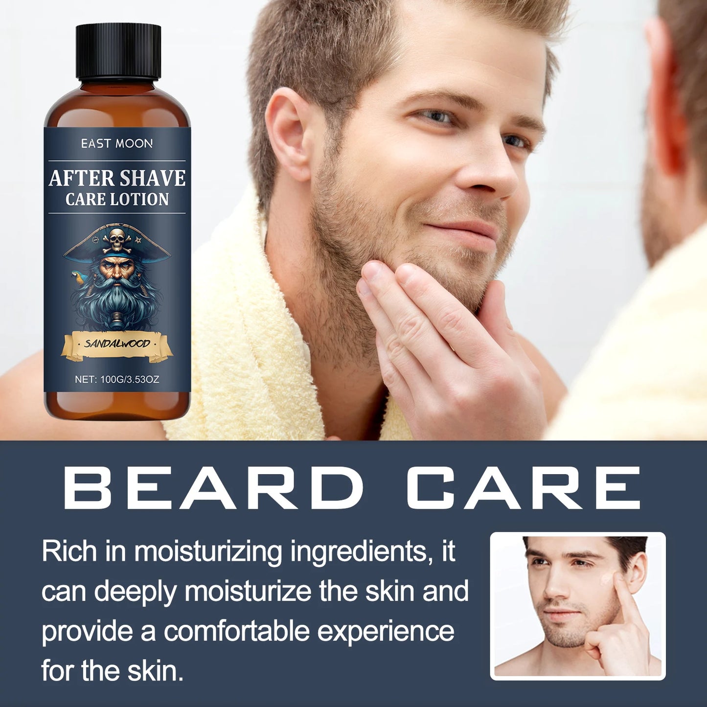 Men After Shave Cream Balm Post Shave Moisturizer For Skin Soothe Irritation Hydrating Face Lotion Non Greasy Fast Absorbing