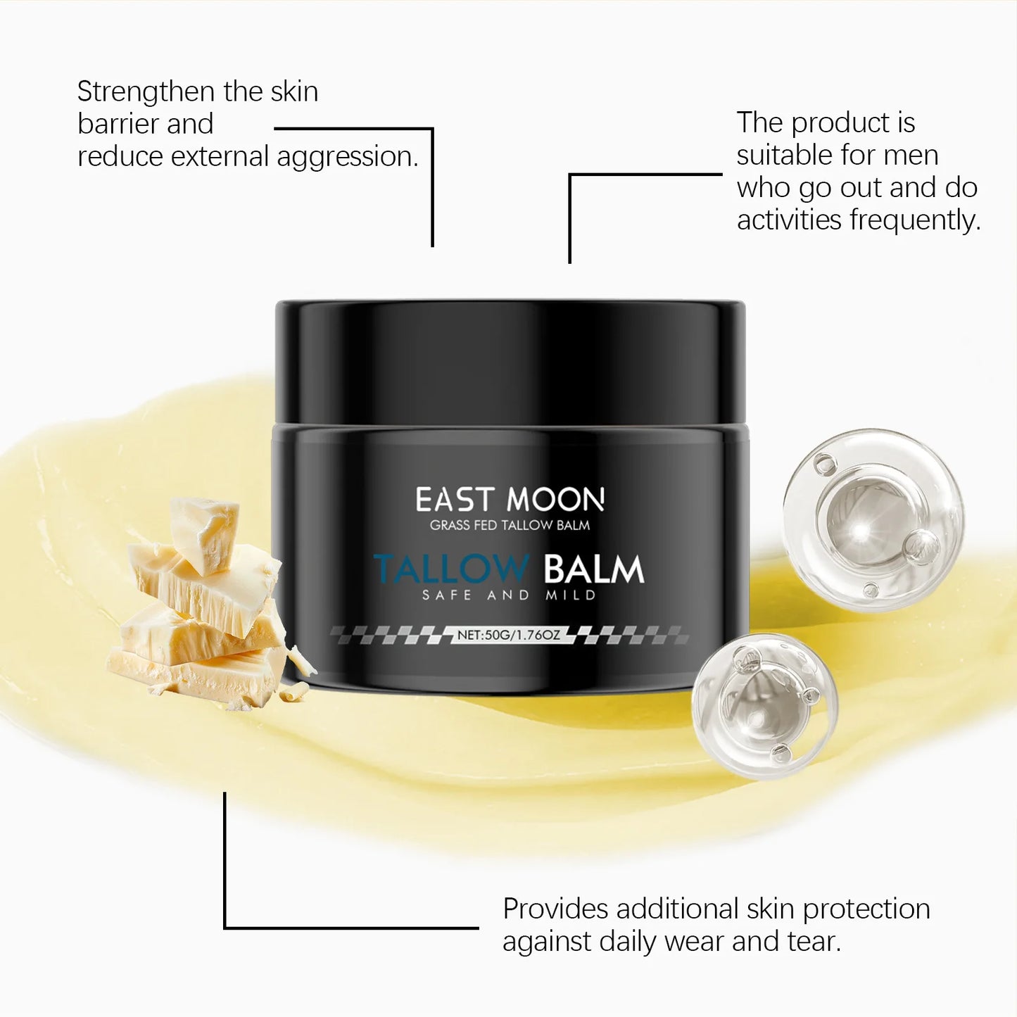 East Moon Men's Firming Face Cream Lighten Fine Lines Firming Moisturizing Daily Skin Care and Brightening Face Cream