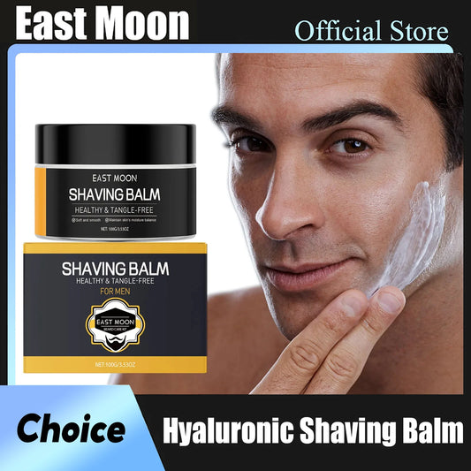 Men Hyaluronic Shaving Balm Deep Moisturize Keep Smooth Improve Split Ends Reduce Frizz Strengthen Lubrication Beard Care Balms