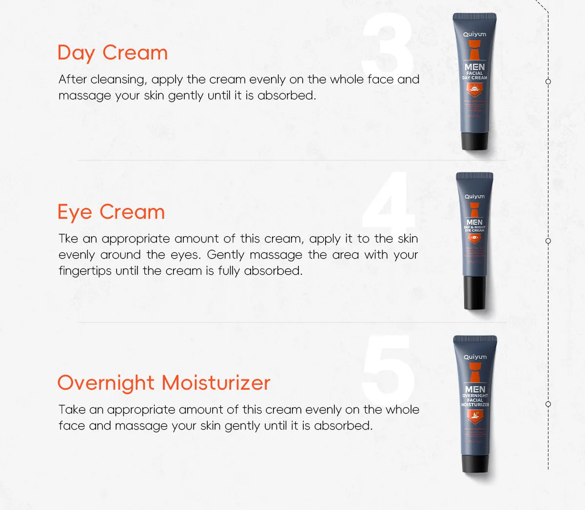Professional Men Grooming Kit 5pcs Exfoliating Scrub Daily Moisturizer Day Night Cream Eye Treatment Set Healthy Skin Care