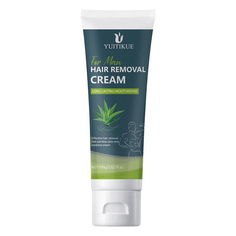 Hair Removal Cream for Men 100g - Gentle for Sensitive Skin, All Body Use, Long Lasting Moisturizing & Silky Smooth