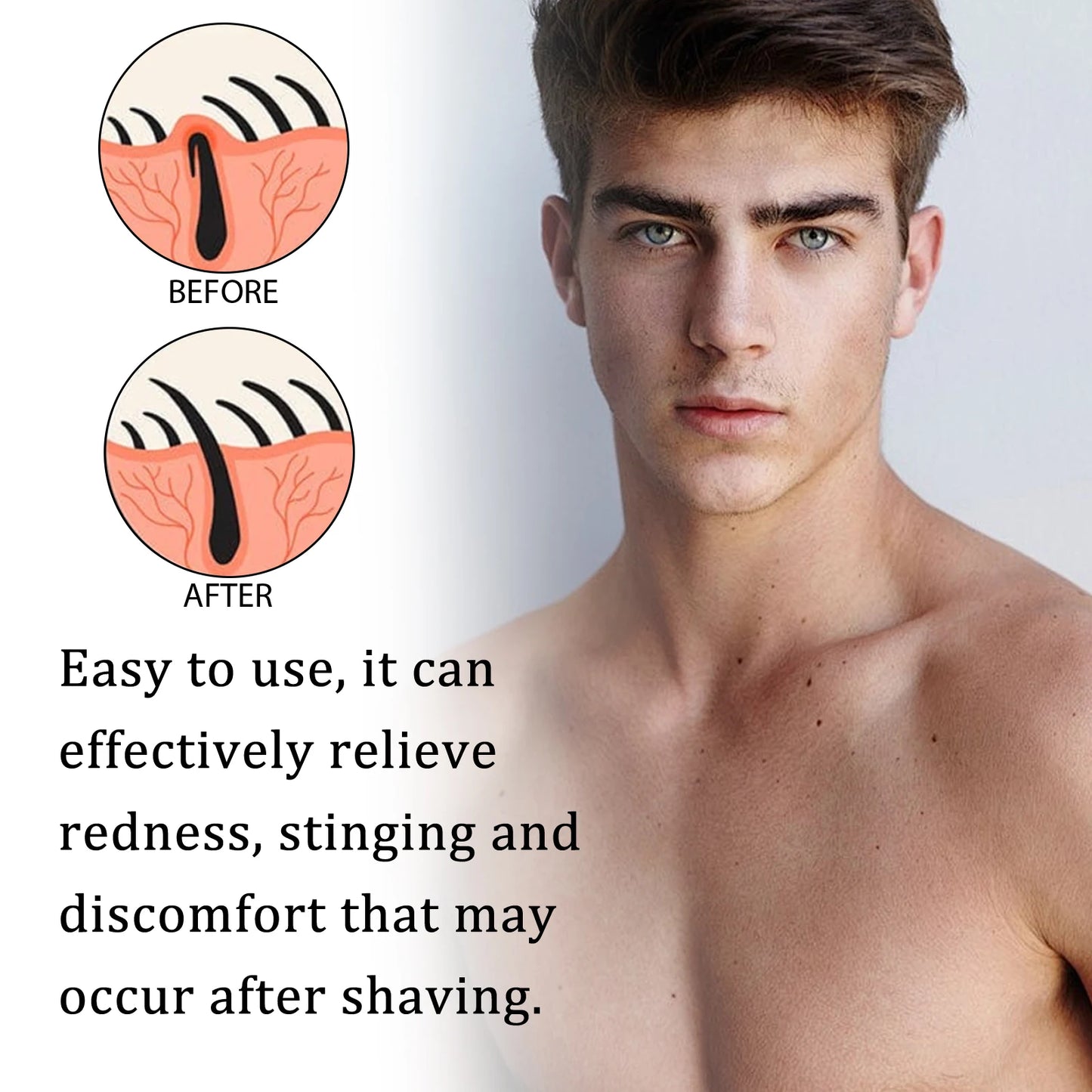 Men After Shave Cream Balm Post Shave Moisturizer For Skin Soothe Irritation Hydrating Face Lotion Non Greasy Fast Absorbing