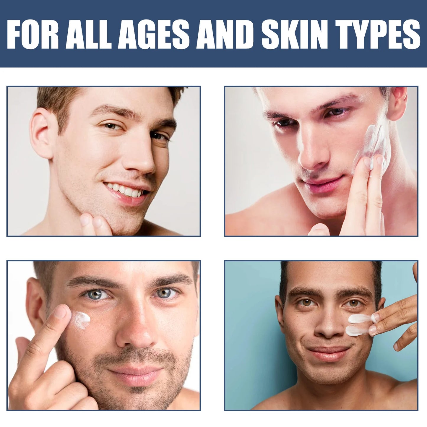 6-in-1 Men Facial Moisturizer Cream Hydrating Revitalizing Skin Care Particle Face Cream With Collagen Anti Aging & Wrinkle