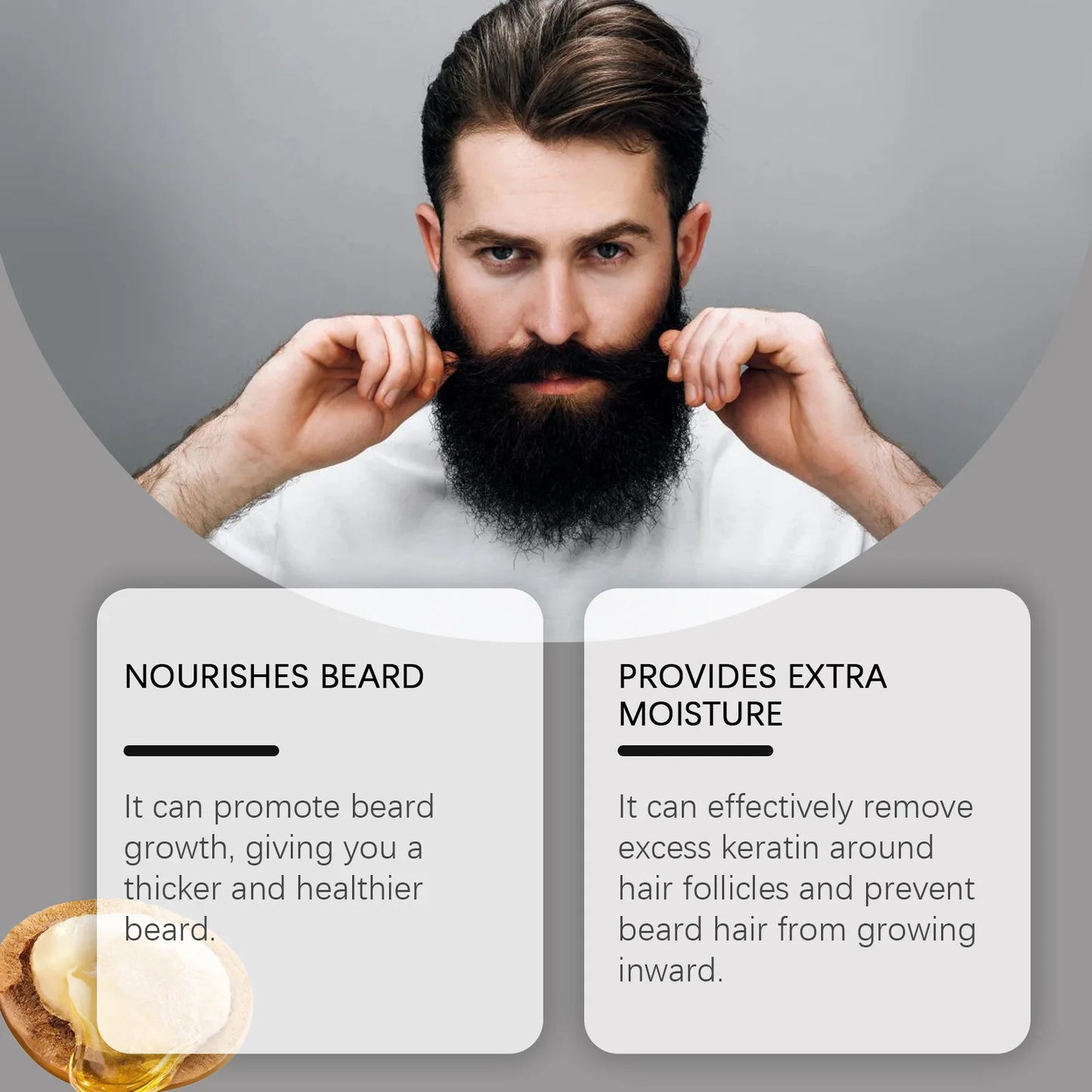 Beard Hair Conditioner for Men Nourishes, Moisturizes, Repairs Frizz, and Strengthens The Beard