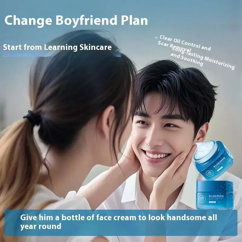 RUYI Men Face Cream Moisturizing Nourishing Lotion Face Firming Lifting Anti Puffiness Facial Skin Care 50g for Men