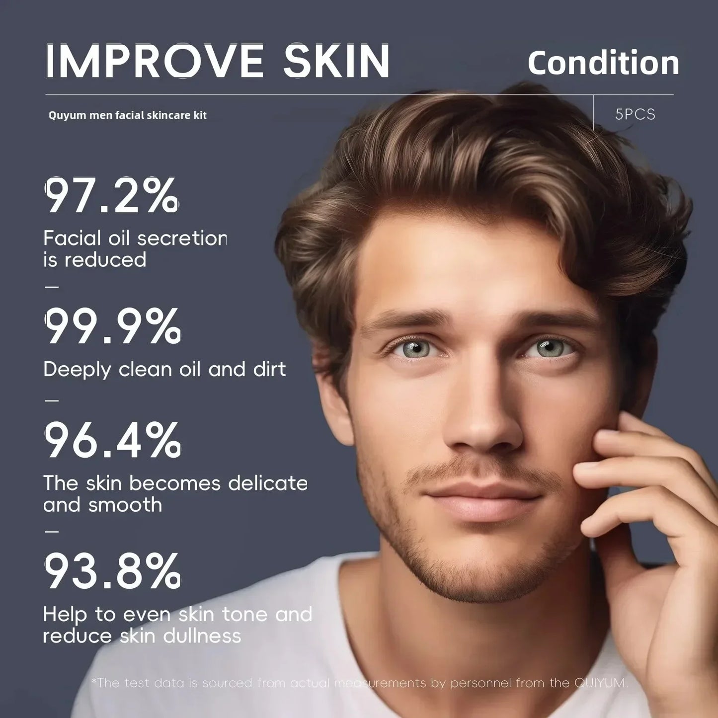 Professional Men Grooming Kit 5pcs Exfoliating Scrub Daily Moisturizer Day Night Cream Eye Treatment Set Healthy Skin Care