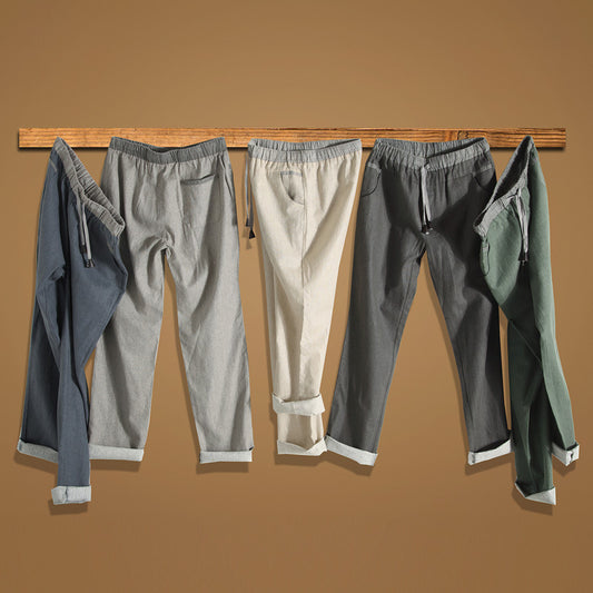Summer Linen Casual Pants Loose Men's Clothing Chinese Style Men's Linen Pants Cotton And Linen Casual Pants