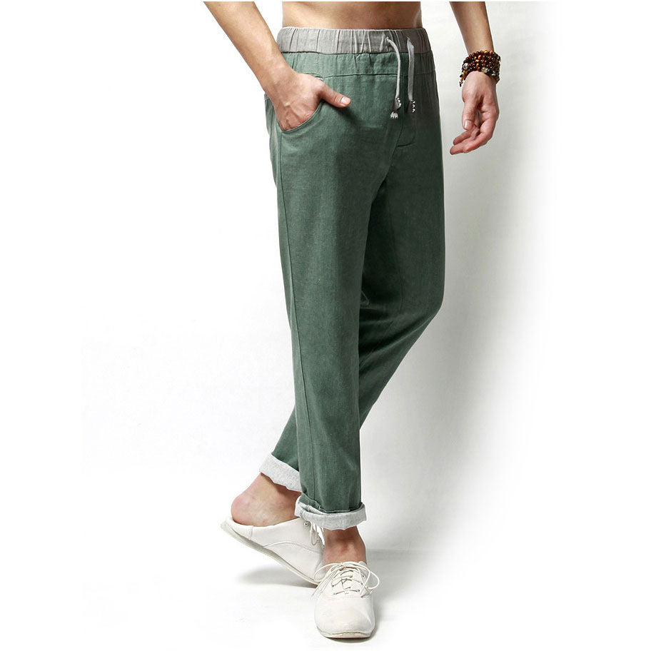 Summer Linen Casual Pants Loose Men's Clothing Chinese Style Men's Linen Pants Cotton And Linen Casual Pants