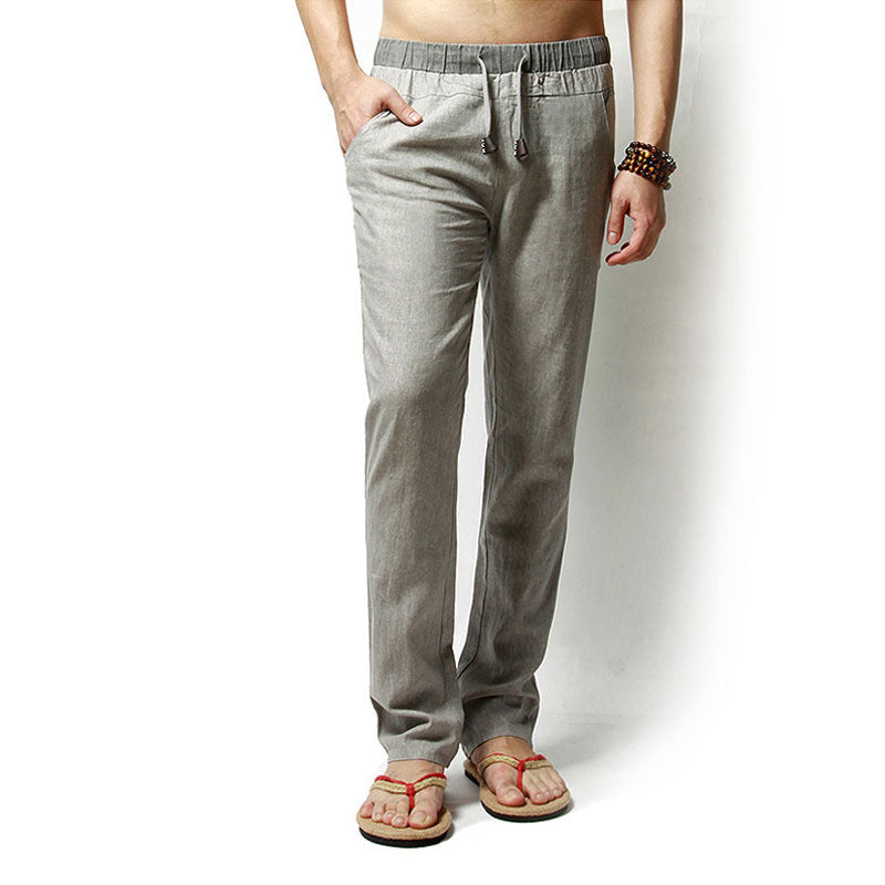 Summer Linen Casual Pants Loose Men's Clothing Chinese Style Men's Linen Pants Cotton And Linen Casual Pants