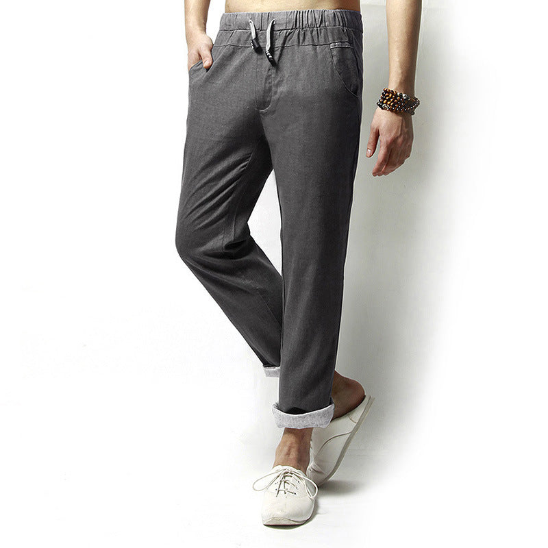 Summer Linen Casual Pants Loose Men's Clothing Chinese Style Men's Linen Pants Cotton And Linen Casual Pants