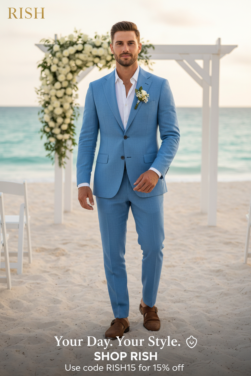 Slub Cotton Linen Suiting Fabric Full Men's Suit Lapel Collar Single-breasted 2 Piece Set Elegant Man Suits High Quality Blazer